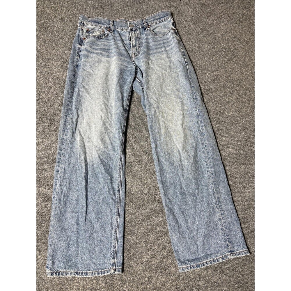 American Eagle Outfitters Strigid Jeans Womens 8 33x30 Blue Straight Light Wash